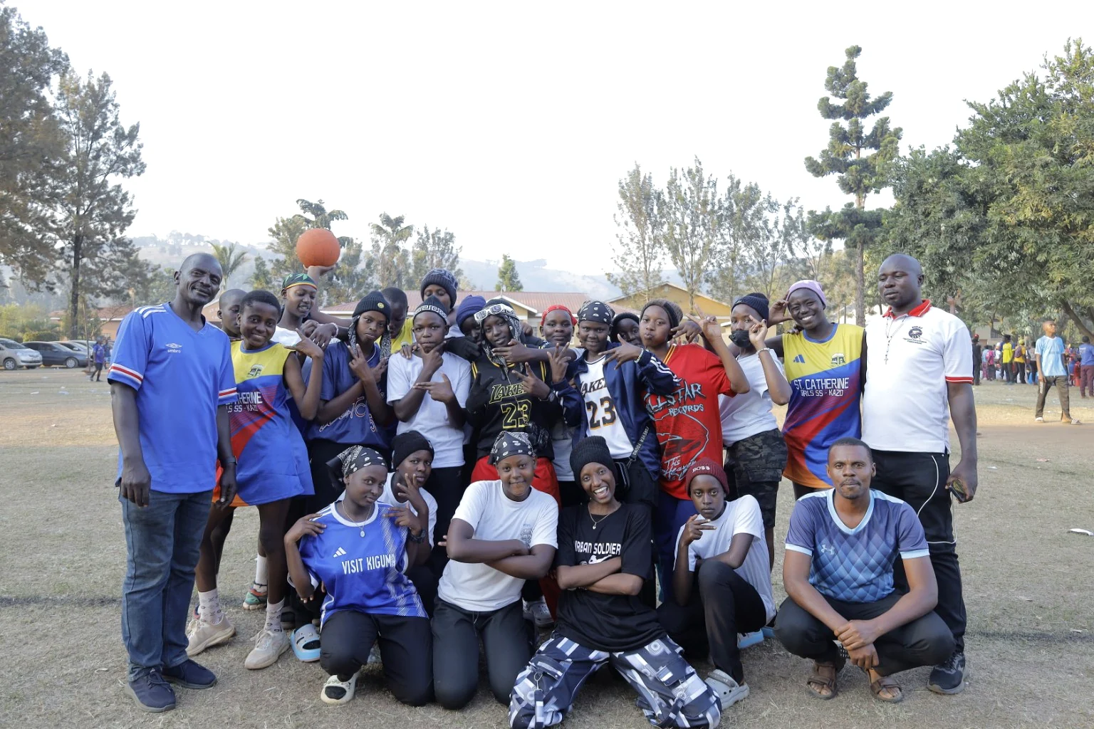 Students and teachers attending the sports galla at St Georges Core PTC Ibanda